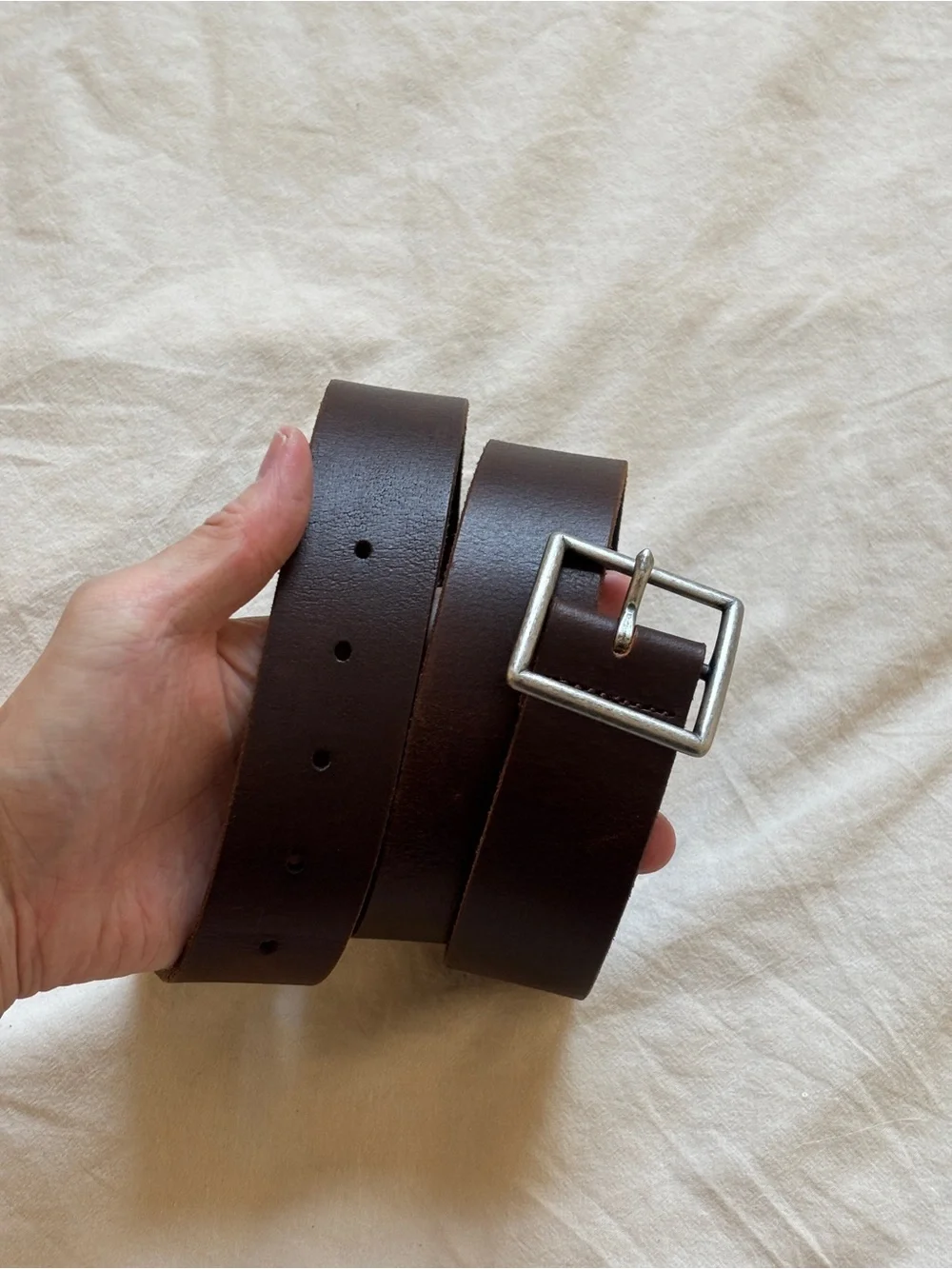 Wallace & Barnes Dark Brown Leather Belt Size 34